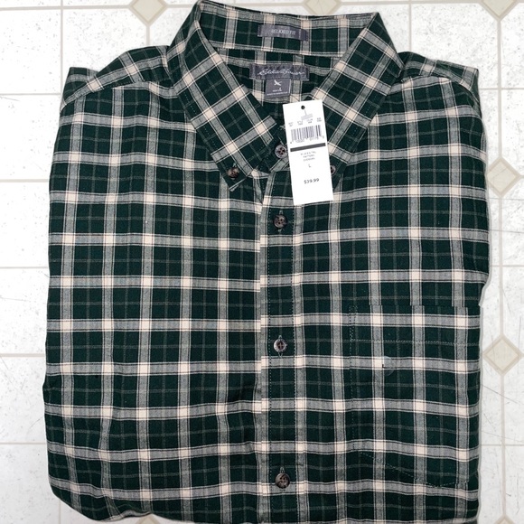 Eddie Bauer Evergreen Plaid Shirt - Size Large - Picture 6 of 8